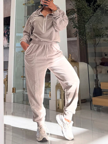 Zip-Front Hoodie Jumpsuit