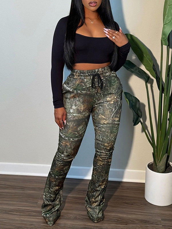 Printed Drawstring Pants