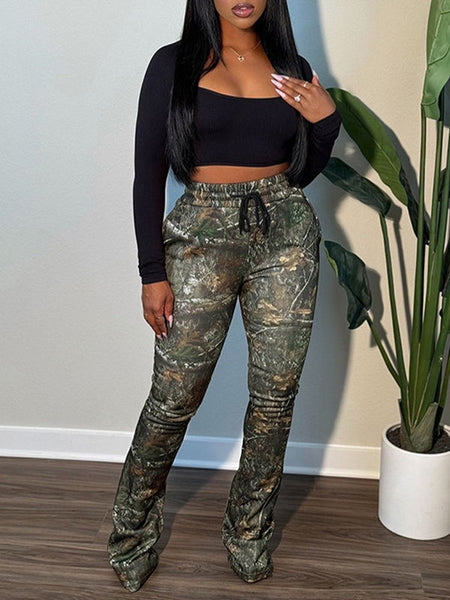 Printed Drawstring Pants