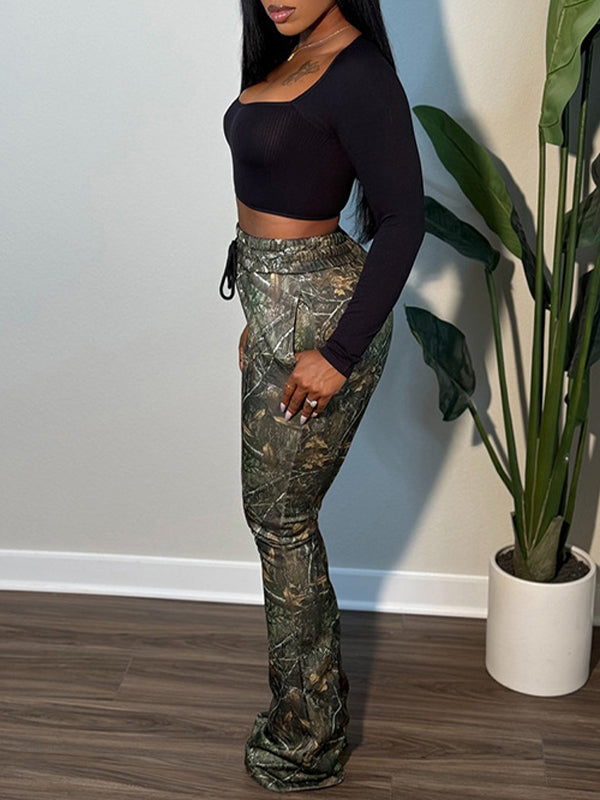 Printed Drawstring Pants