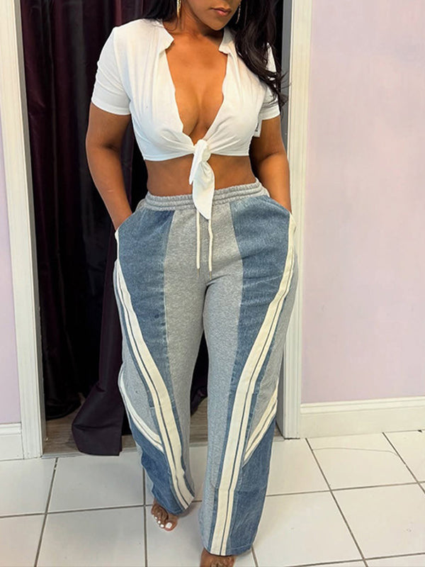 Colorblock Combo Pants