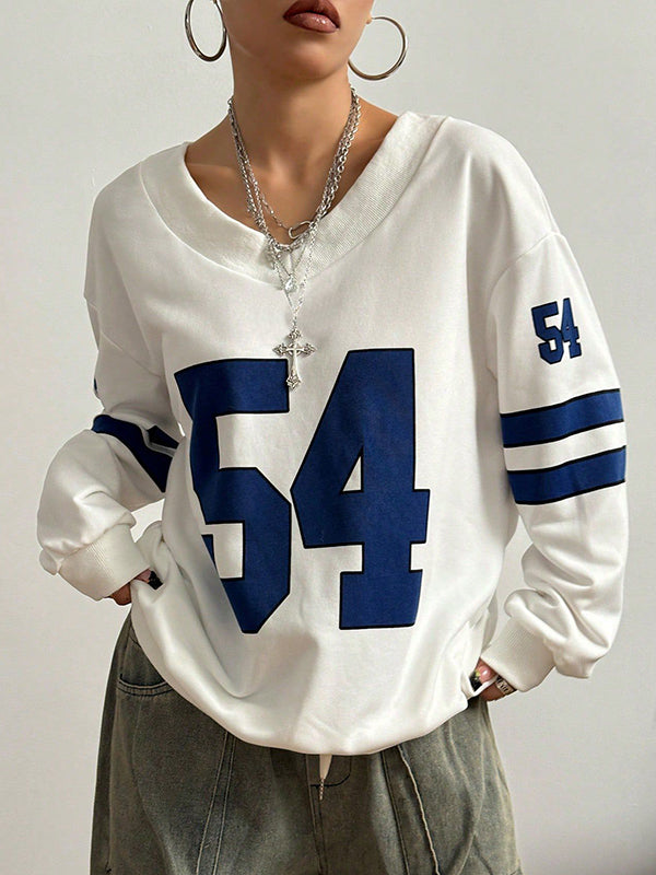 Logo V-Neck Sweatshirt