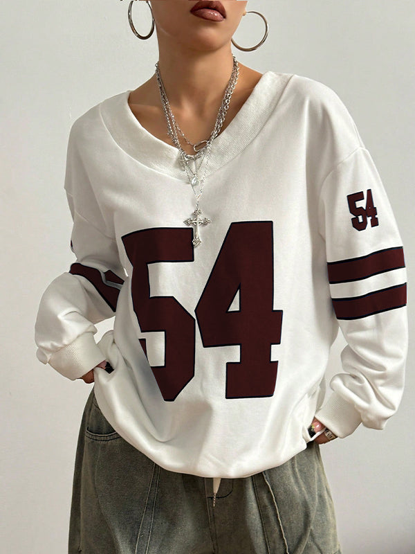 Logo V-Neck Sweatshirt