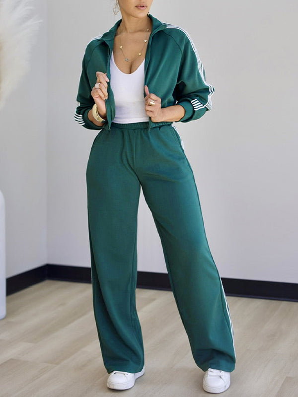 Side-Stripe Jacket & Pants Set