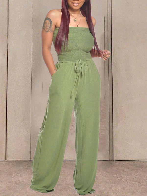 Bandeau Tied-Front Jumpsuit--Clearance