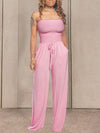 Bandeau Tied-Front Jumpsuit--Clearance