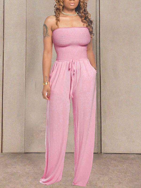 Bandeau Tied-Front Jumpsuit--Clearance