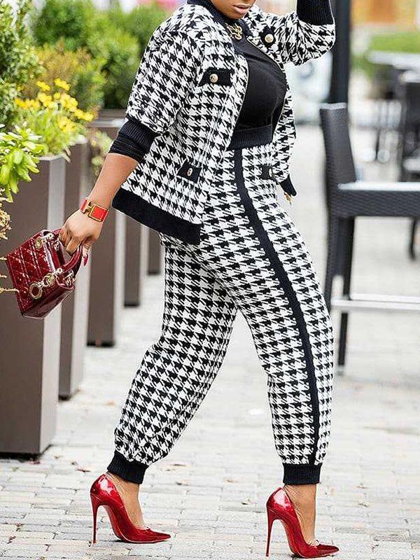 Houndstooth Jacket & Pants Set--Clearance