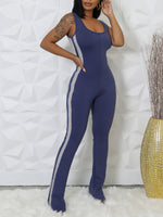 Side Stripe Jumpsuit Set