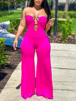 Strapless Wide-Leg Jumpsuit