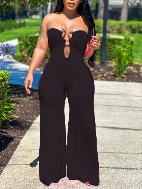 Strapless Wide-Leg Jumpsuit