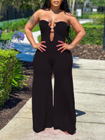 Strapless Wide-Leg Jumpsuit