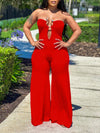 Strapless Wide-Leg Jumpsuit