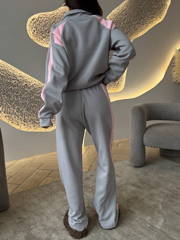 Two-Tone Jacket & Pants Set