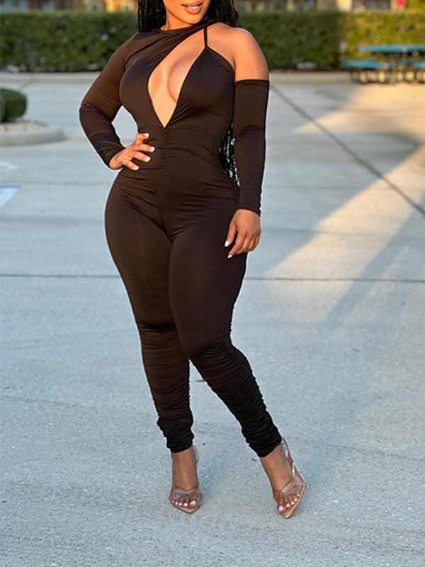 Solid Cutout Jumpsuit