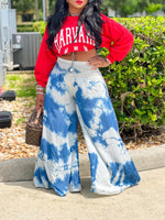 Printed Wide-Leg Pants