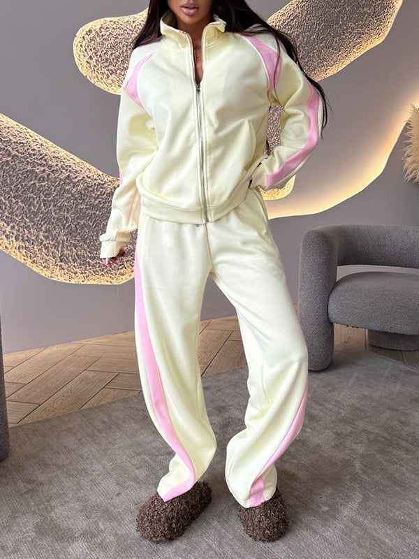 Two-Tone Jacket & Pants Set
