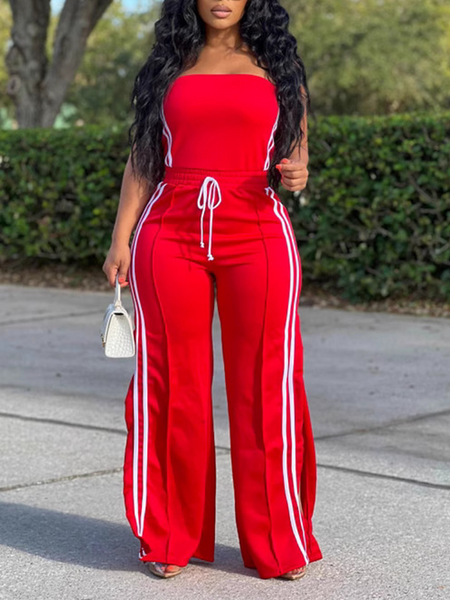 Morchique Side-Stripe Tube Top & Pants Set