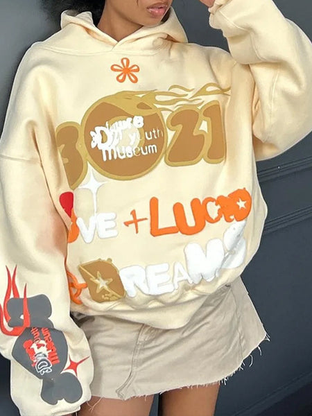 Printed Pullover Hoodie