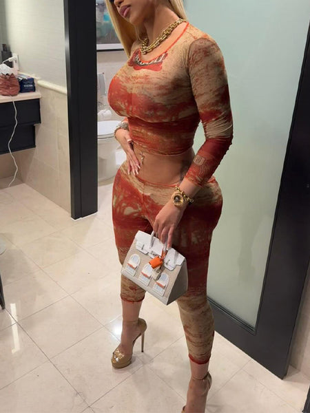 Printed Top & Pants Set