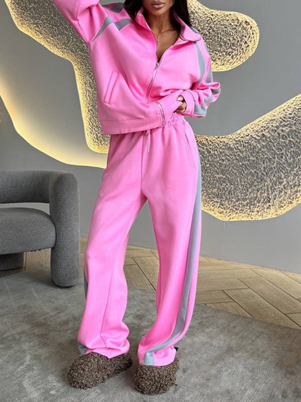 Two-Tone Jacket & Pants Set