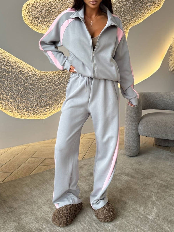Two-Tone Jacket & Pants Set