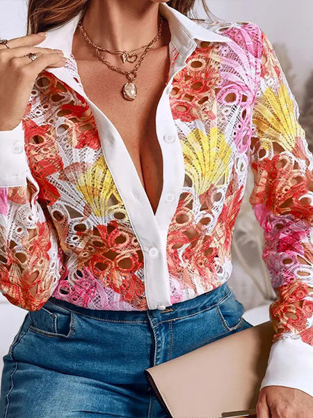 Printed Lace Shirt