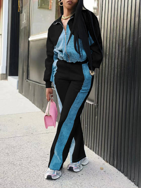 Morchique Denim Combo Jacket & Pants Set