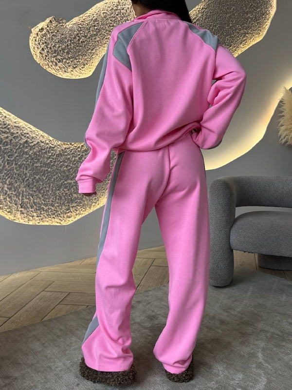 Two-Tone Jacket & Pants Set