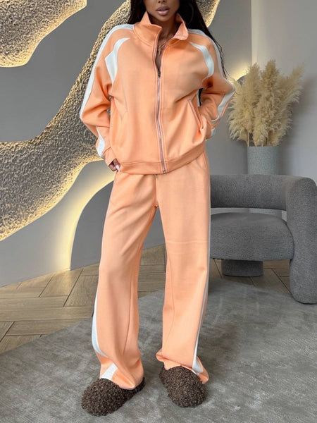 Two-Tone Jacket & Pants Set