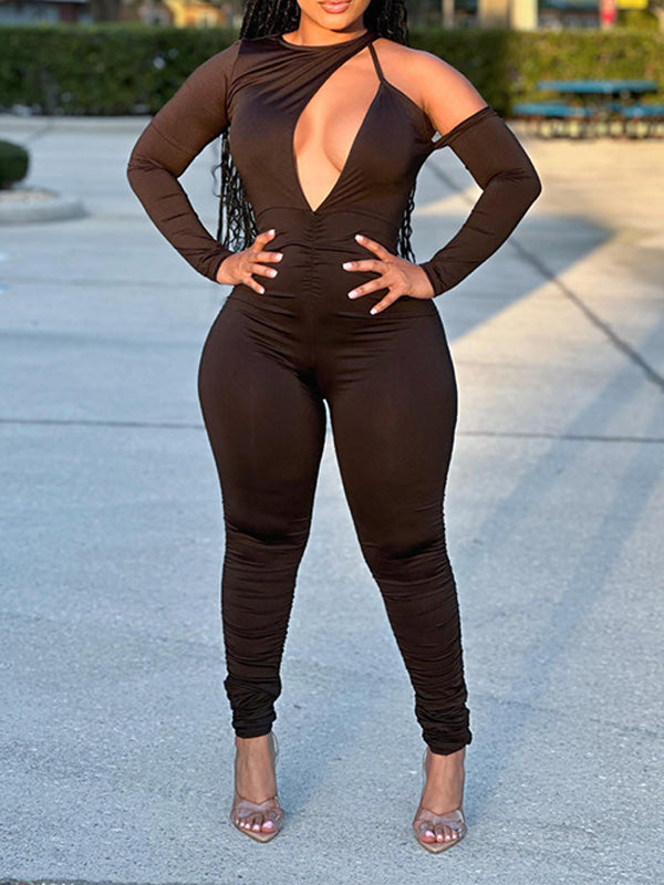 Solid Cutout Jumpsuit