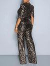 Sequin V-Neck Jumpsuit