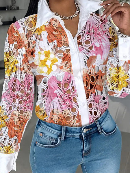 Printed Lace Shirt