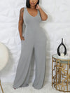 Ribbed Jumpsuit & Cardigan Set