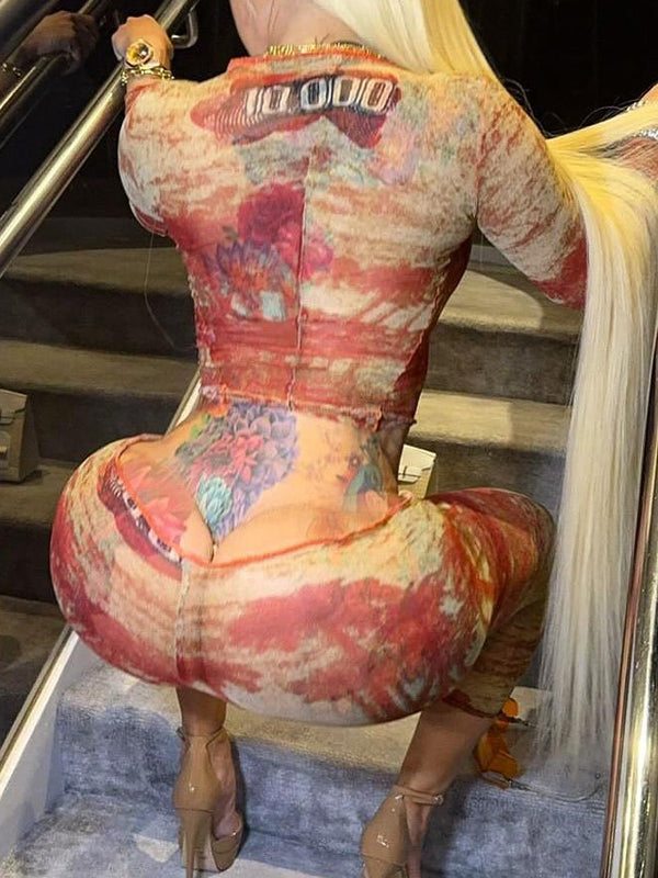 Printed Top & Pants Set