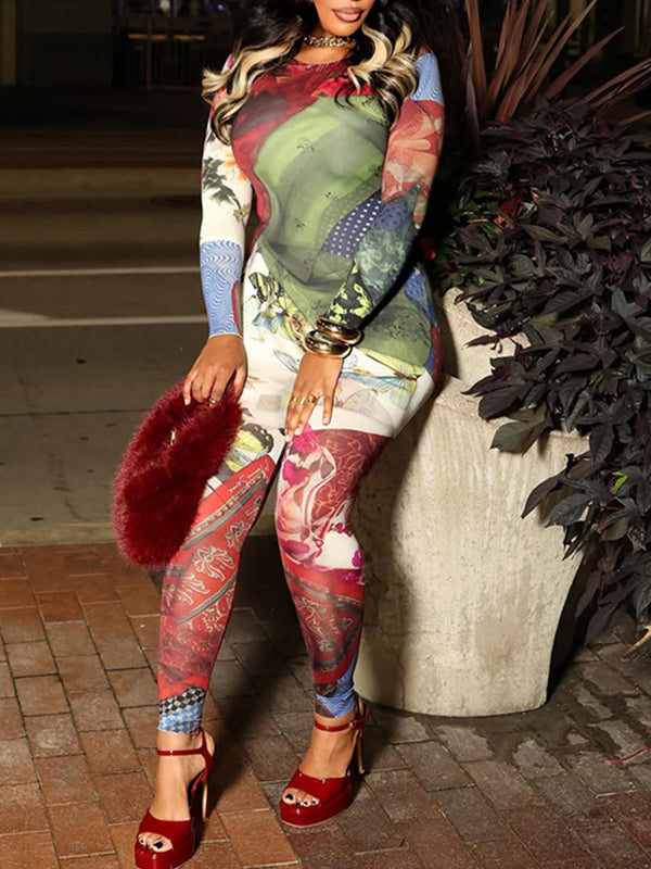 Printed Skinny Jumpsuit