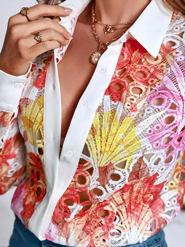 Printed Lace Shirt