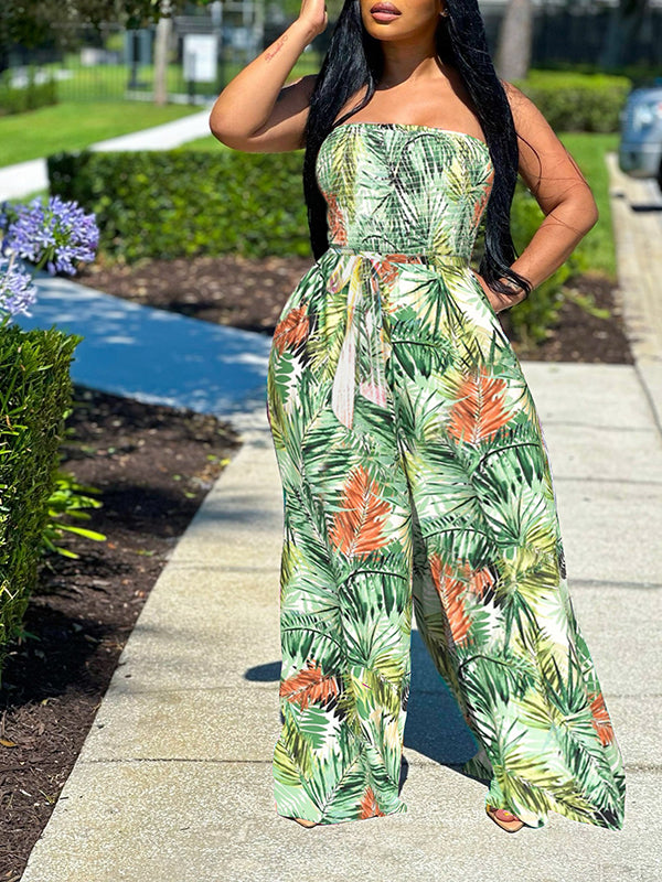 Morchique Printed Strapless Jumpsuit