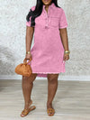 Washed Denim Shirt Dress