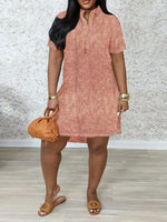 Button-Front Denim Dress