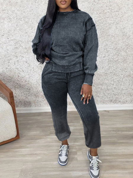 Printed Sweatshirt & Jogger Pants Set