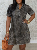Washed Denim Shirt Dress