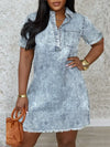 Washed Denim Shirt Dress
