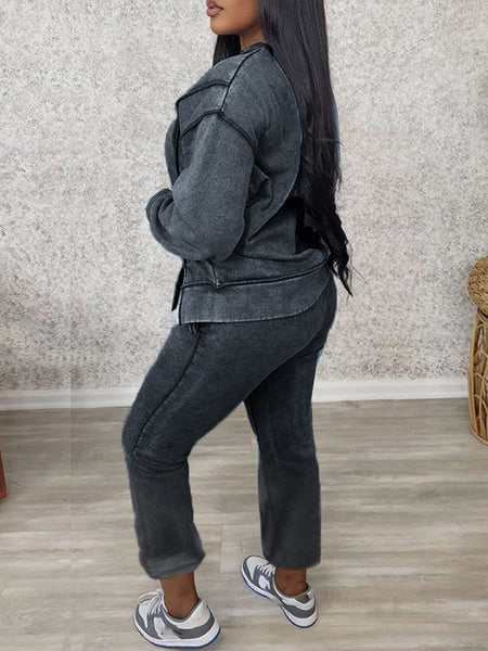 Printed Sweatshirt & Jogger Pants Set