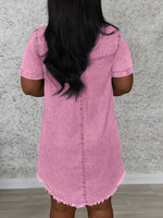 Washed Denim Shirt Dress