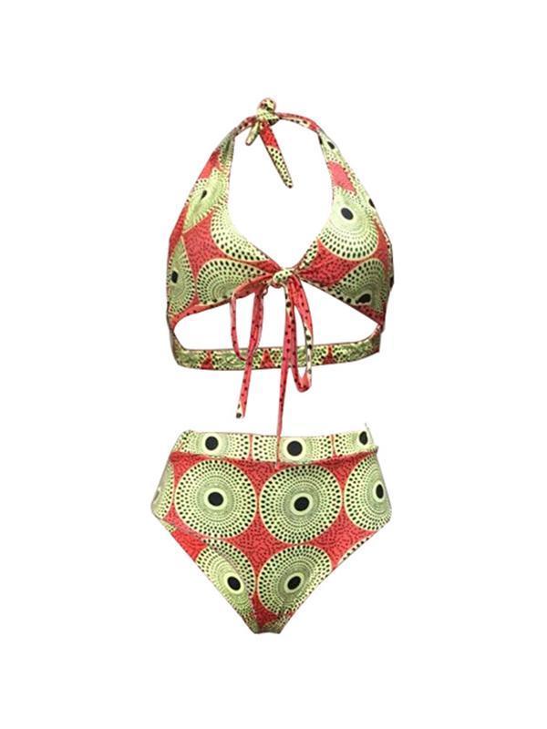 Morchique African Print Bikini With Cover