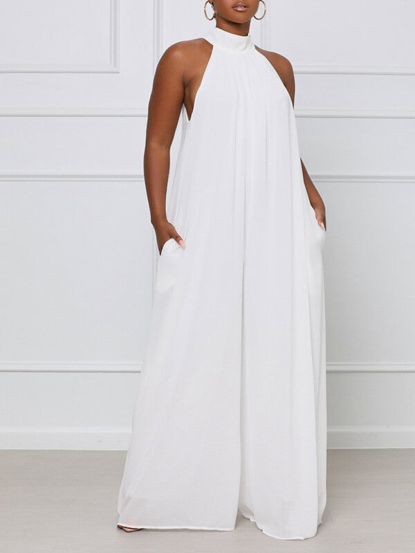 Morchique Sleeveless Chiffon Jumpsuit