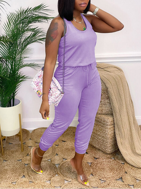 Morchique Sleeveless Drawstring Jumpsuit