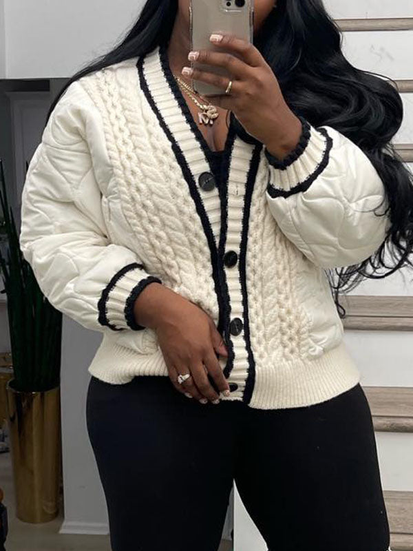 Knit Combo Coat