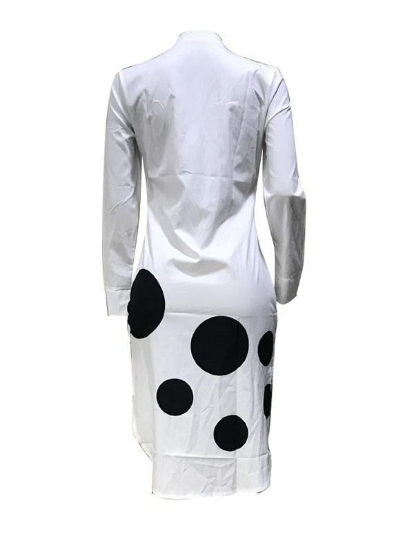 Morchique Dot Print Shirt Dress